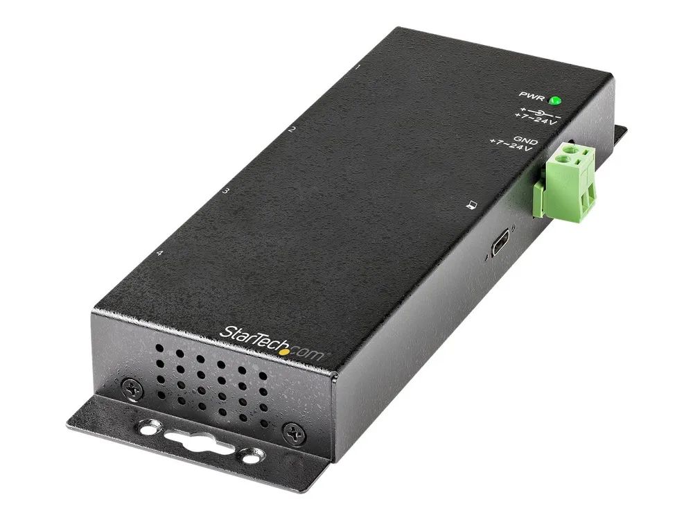 StarTech.com 4 Port USB-C Hub 10 Gbit/s -Metall Industrieller USB-C Hub - 2x USB-C & 2x USB-A - ESD Überspannungsschutz - USB-C oder USB-A Host - Eigenstromversorgung USB 3.1 G2 Typ-C (HB31C2A2CME)