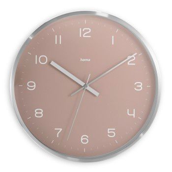 Hama Funkwanduhr "Fidschi", ohne Ticken, Ø 30 cm, Aluminium