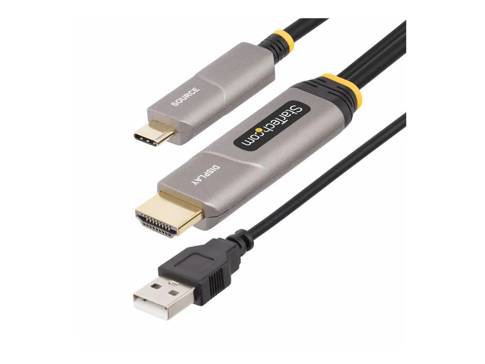 StarTech.com 9,15m USB-C zu HDMI 2.0 Aktives optisches Kabel, 4K 60Hz - HDMI-Kabel - 24 pin USB-C männlich zu HDMI, USB (nur Strom)