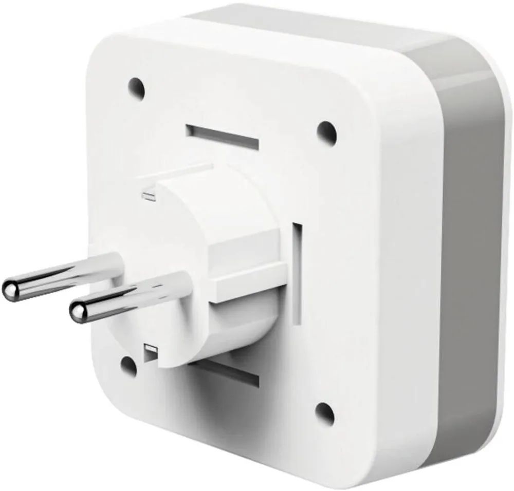 Hama LED-Nachtlicht mit Steckdose, 2 USB-Ausgänge, Bewegungsmelder, Lichtsensor