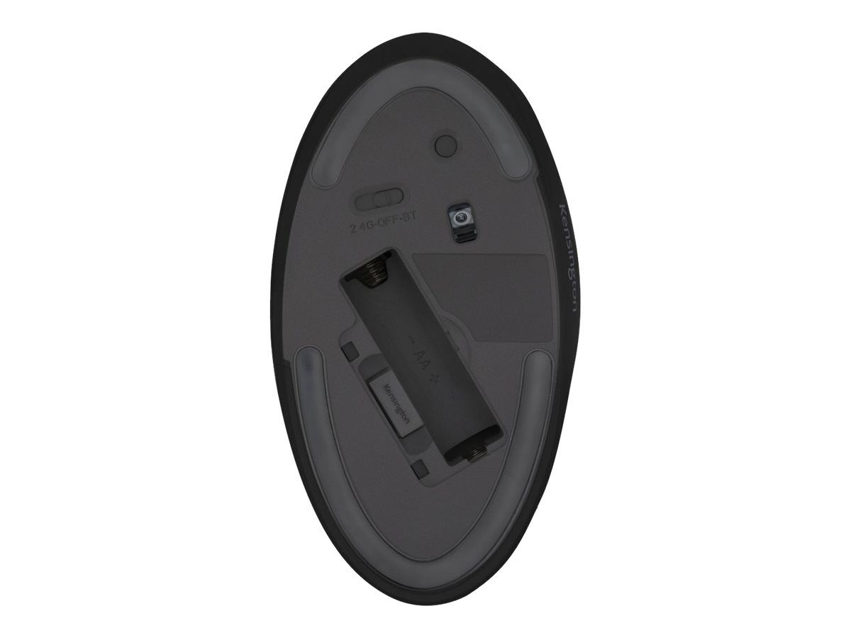Kensington Pro Fit Ergo Wireless Mouse - Maus - ergonomisch - 5 Tasten - kabellos - 2.4 GHz, Bluetooth 4.0 LE - kabelloser Empfänger (USB)