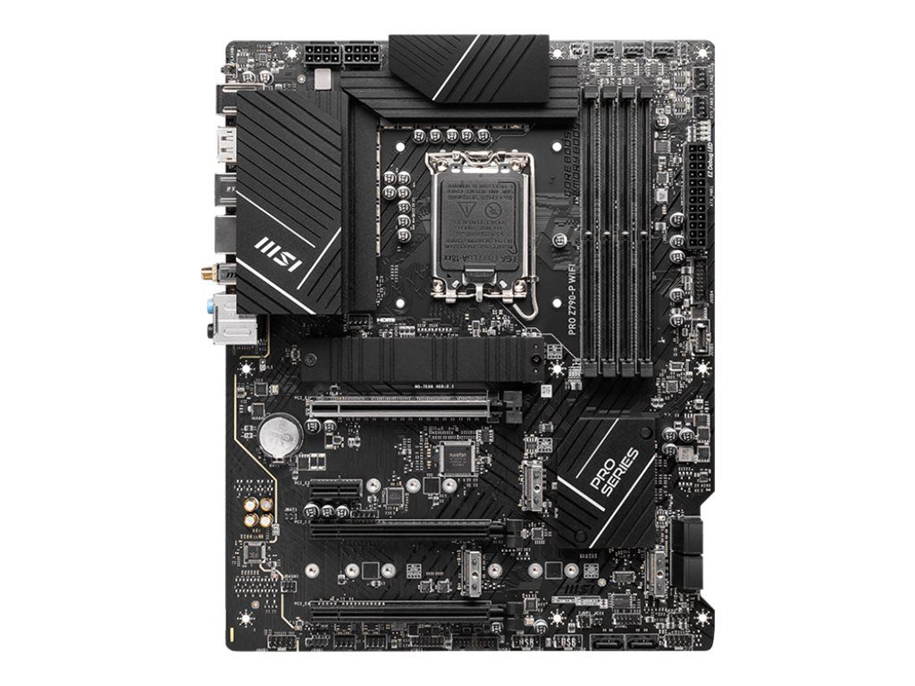 MSI PRO Z790-P WIFI - Motherboard - ATX - LGA1700-Sockel - Z790 Chipsatz - USB-C 3.2 Gen 2x2, USB 3.2 Gen 2, USB 3.2 Gen 1, USB-C 3.2 Gen2 - 2.5 Gigabit LAN, Wi-Fi 6, Bluetooth - Onboard-Grafik (CPU erforderlich)