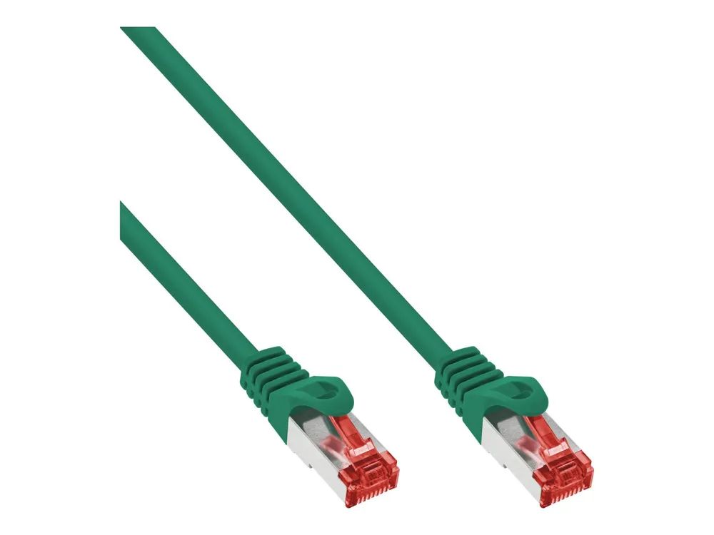 InLine Patchkabel - S/FTP (PiMf) - Cat.6 - 250MHz - PVC - CCA - grün - 7,5m