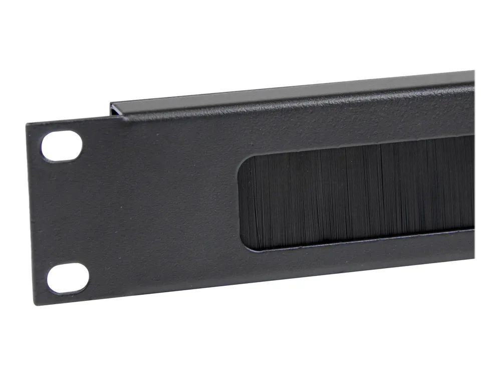 StarTech.com 1 HE Rackblende mit Bürste zur Kabeldurchführung - Kabelführungsplatte für Schaltschrank - Schwarz - 1U - 48.3 cm (19")