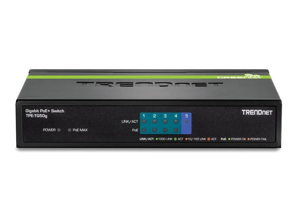 TRENDnet TPE TG50g - Switch - 4 x 10/100/1000 (PoE+)
