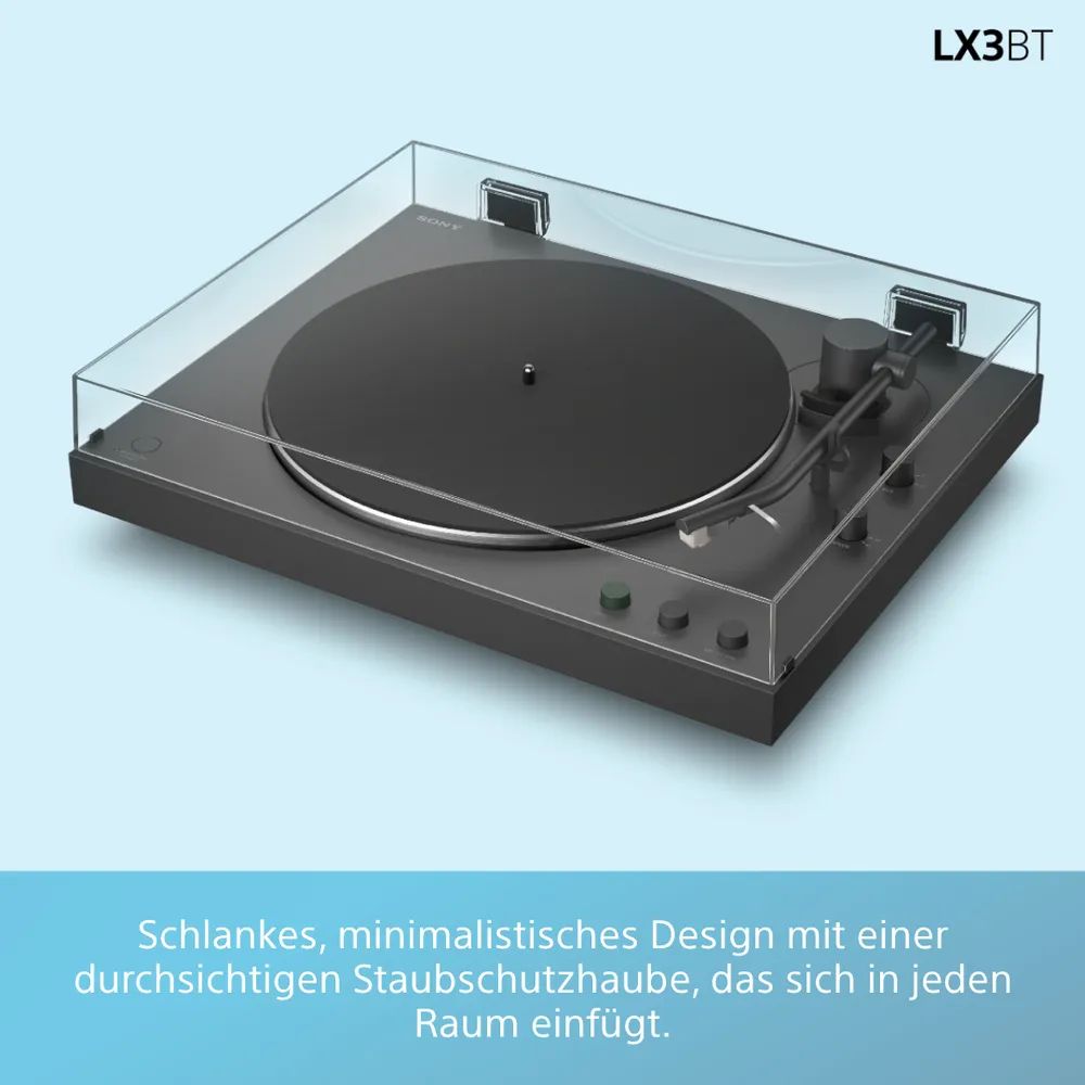 Sony PS-LX3BT | Plattenspieler | Drahtlose Verbindung | Vollautomatische Wiedergabe