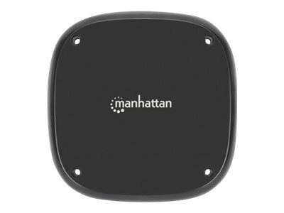 Manhattan Smartphone Under-Desk Wireless Charging Pad, Installs under furniture, 10W charging, Charging Distance 15-30mm, Black, Power Cable 1.2m, Three Year Warranty, Boxed