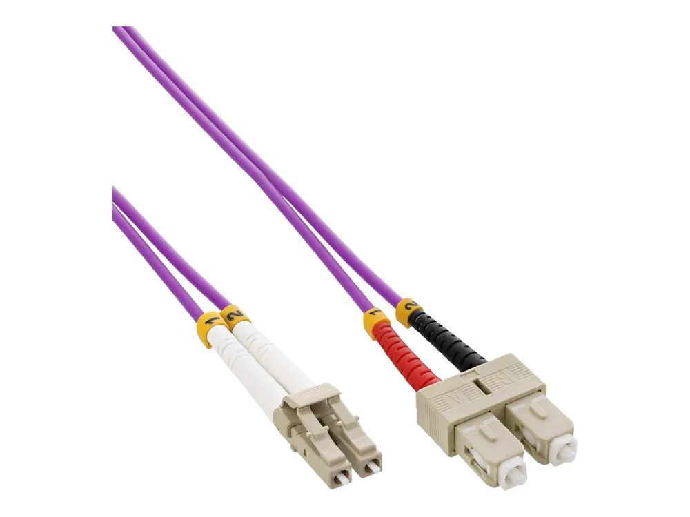 InLine LWL Duplex Kabel - LC/SC - 50/125µm - OM4 - 15m