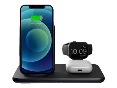Zens Aluminium Series 4 in 1 - Kabelloses Ladegerät + AC-Netzteil - 45 Watt - Apple Fast Charge, FC (USB)