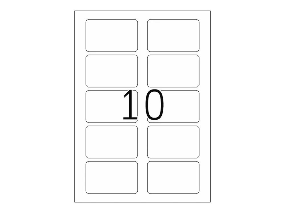 HERMA Special - Selbstklebend - weiß - 50 x 80 mm 250 Stck. (25 Bogen x 10)