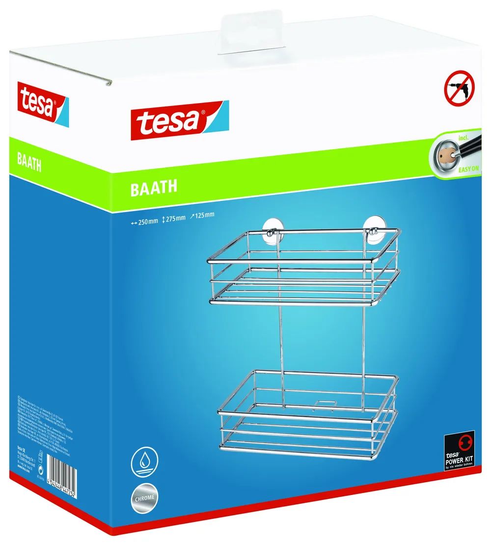 tesa® BAATH Duschkorb, Edelstahl  Badaccessoire