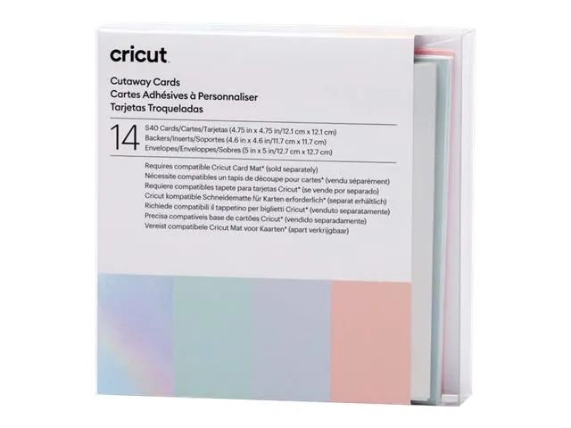 Cricut Pastel Sampler - Cutaway Kartenset - weiß