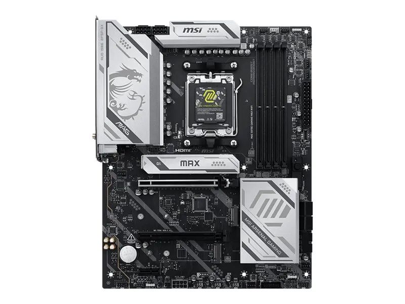MSI MAG X870E Gaming Max Wifi X870 AM5 ATX DDR5 - AMD Sockel AM5 (Ryzen Zen4) - ATX