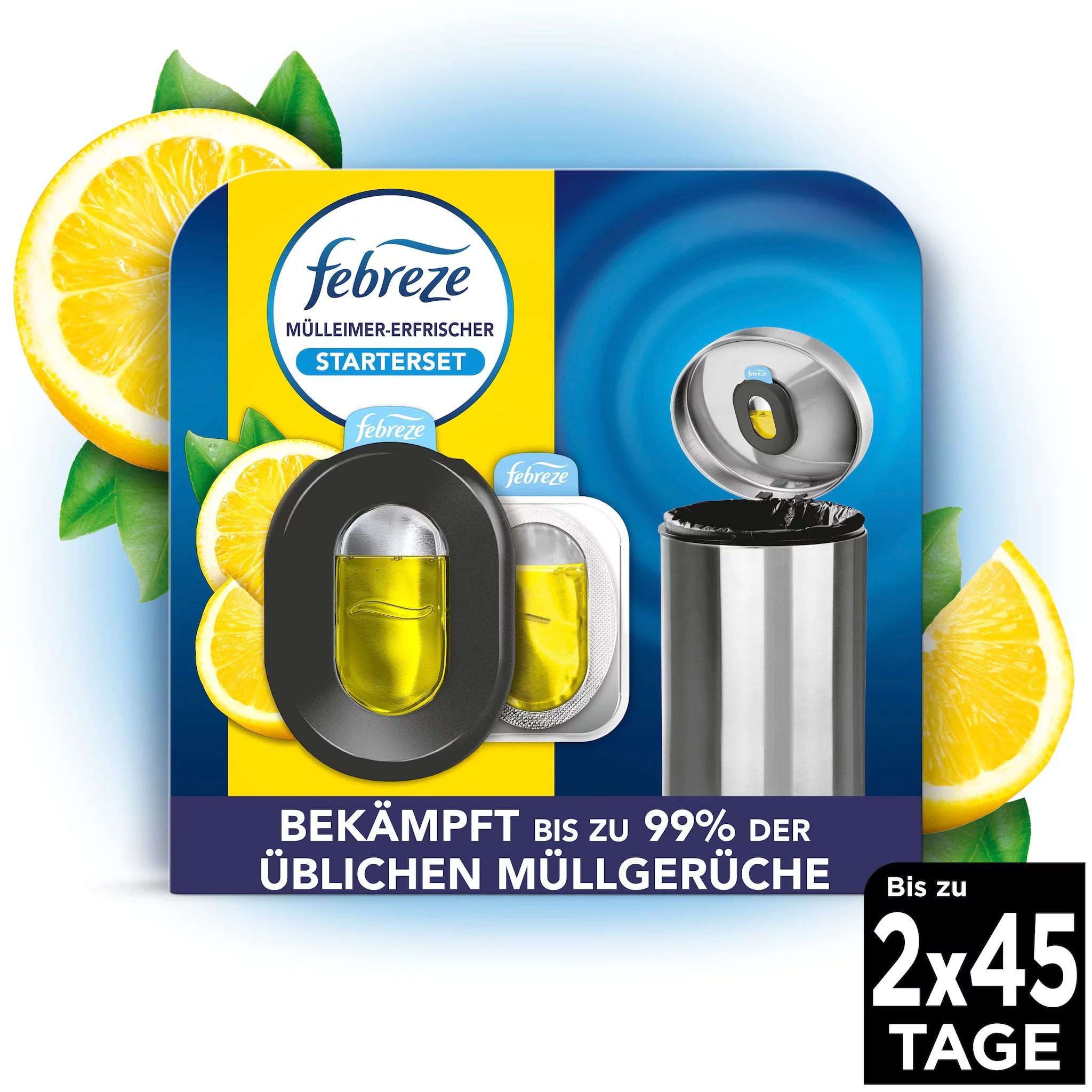 Febreze Mülleimererfrischer Starterkit +2er Zitrusfrische = 9,76ml