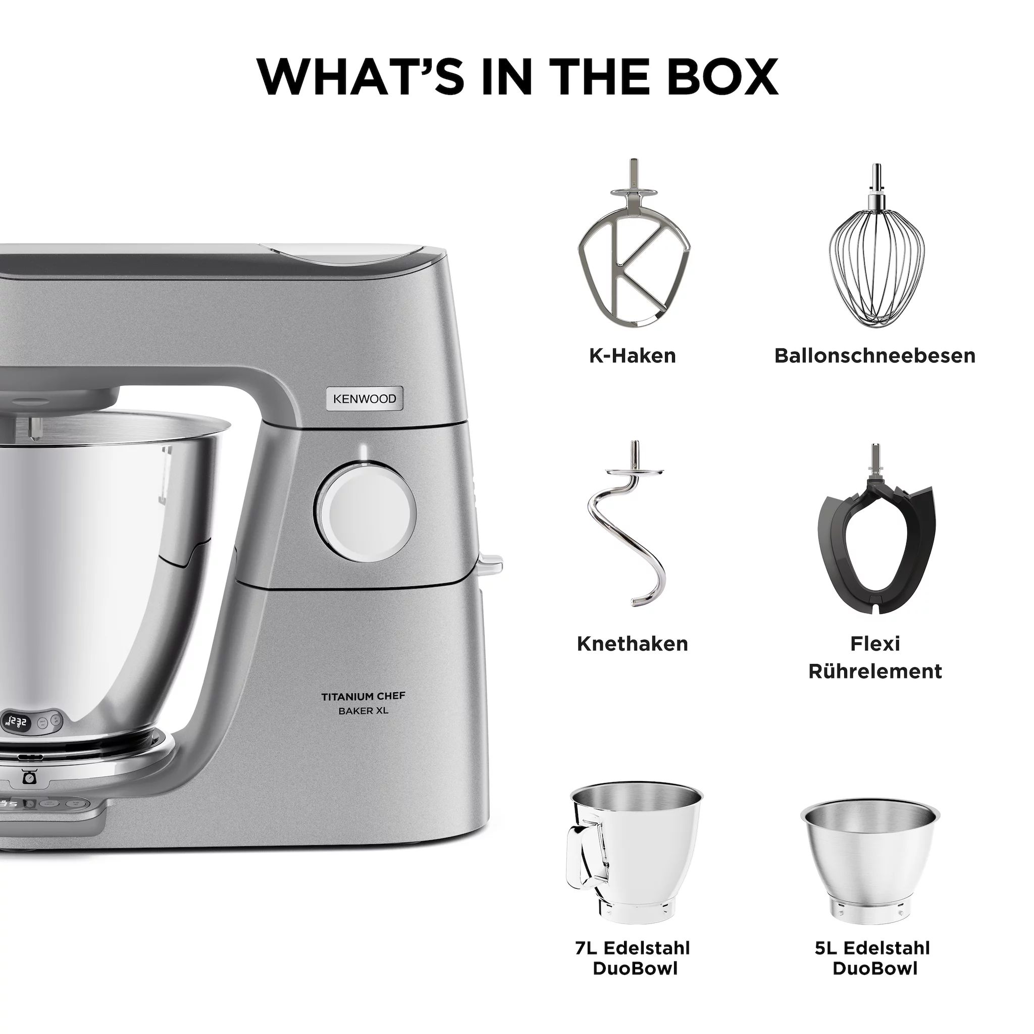 Kenwood Küchenmaschine Titanium Chef Baker XL KVL85.004SI