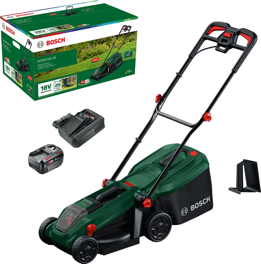 Bosch Rotak 18V-32 Akku-Rasenmäher inkl. Zubehör