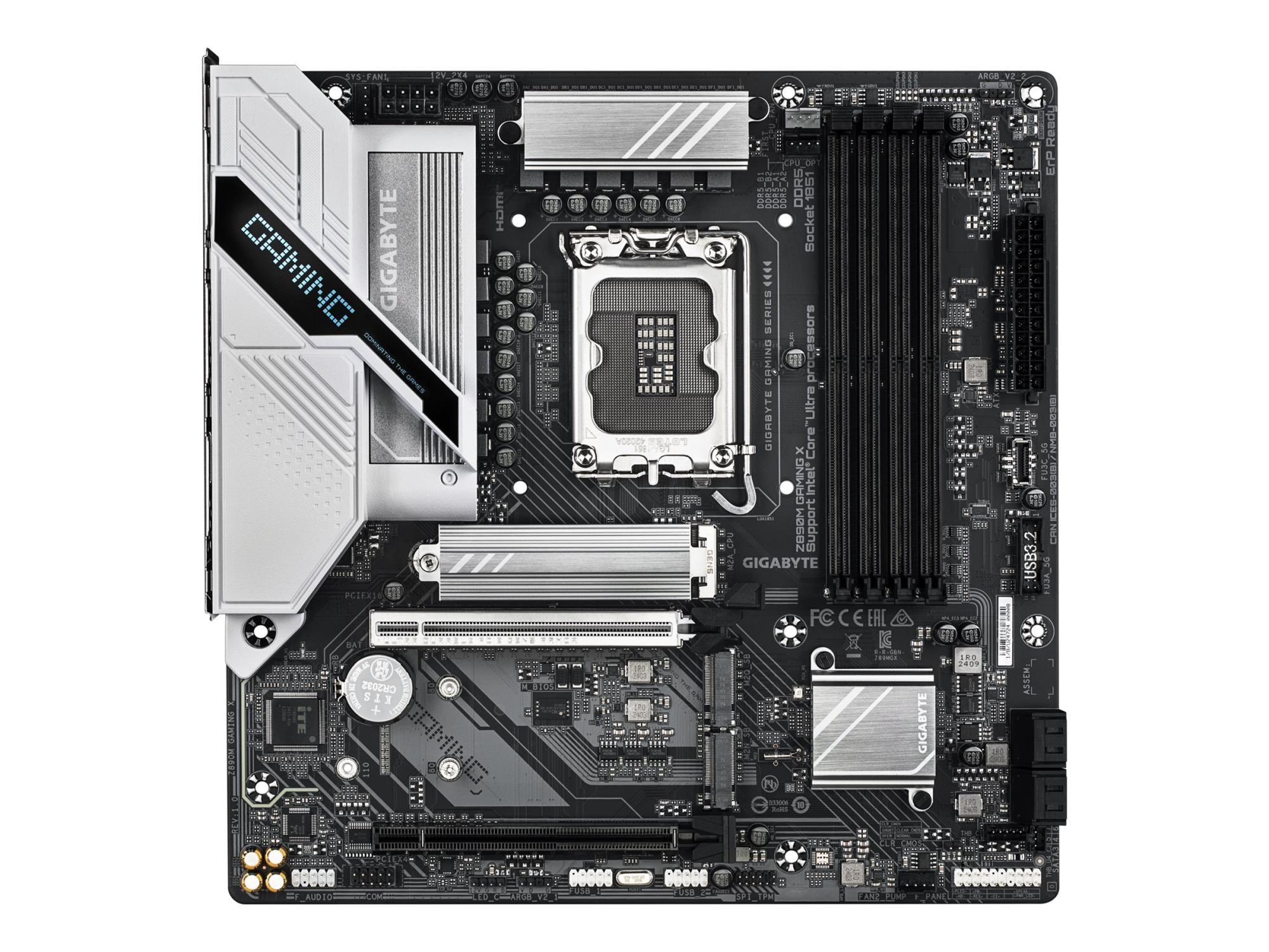 Gigabyte Z890M GAMING X - Motherboard - micro ATX - LGA1851-Sockel - Z890 Chipsatz - USB 3.2 Gen 1, USB-C 3.2 Gen 1 - 2.5 Gigabit LAN - Onboard-Grafik (CPU erforderlich)