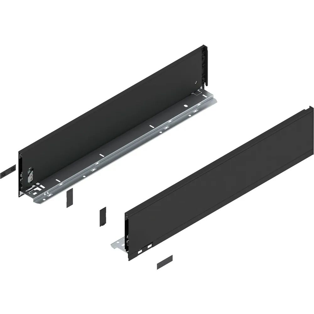 BLUM LEGRABOX pure Zarge Höhe K, NL 600, Carbonschwarz-matt