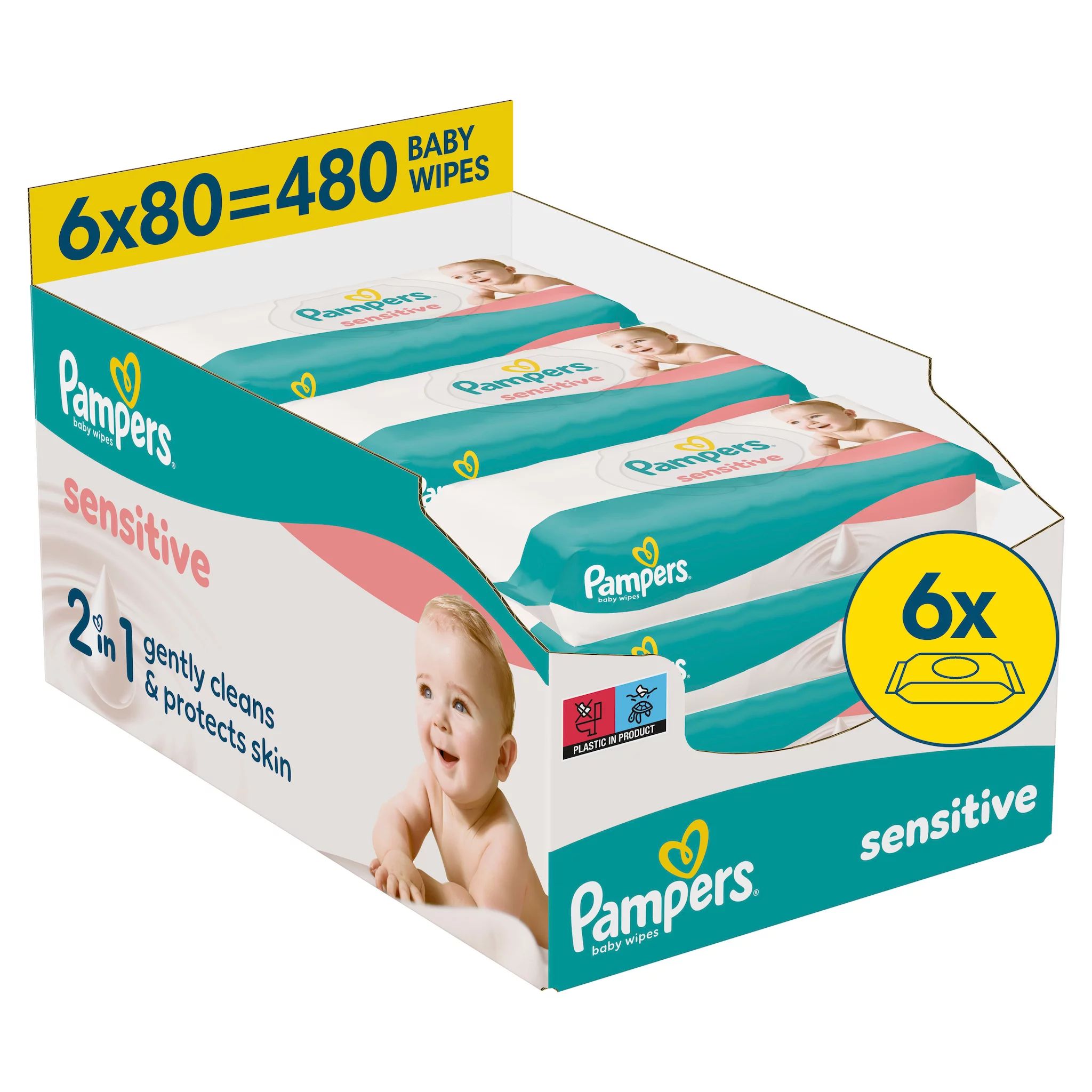 Pampers Feuchte Tücher Sensitive 6x80