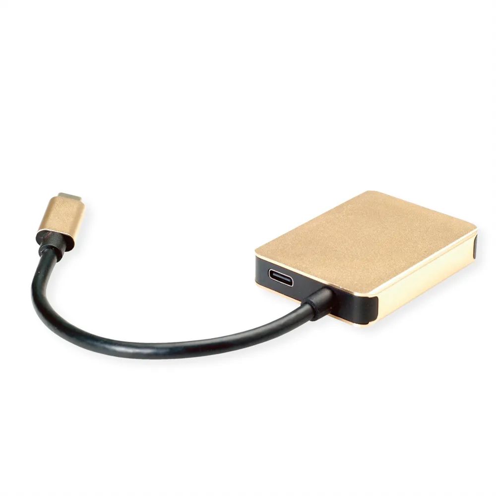ROLINE GOLD USB Typ C Dockingstation, HDMI 4K, 2x USB 3.2 Gen 1, 1x PD