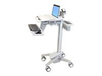 Ergotron EMR Laptop Cart - Wagen - für Notebook / PC-Ausrüstung - Kunststoff, Aluminium, verzinker Stahl - Grau, weiß, Polished Aluminum - Bildschirmgröße: bis zu 43,9 cm (bis zu 17,3")
