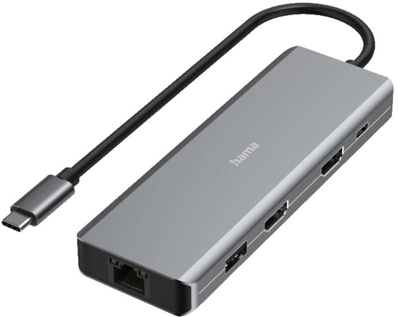 Hama 200142 USB-C-Hub, Multiport, 9 Ports