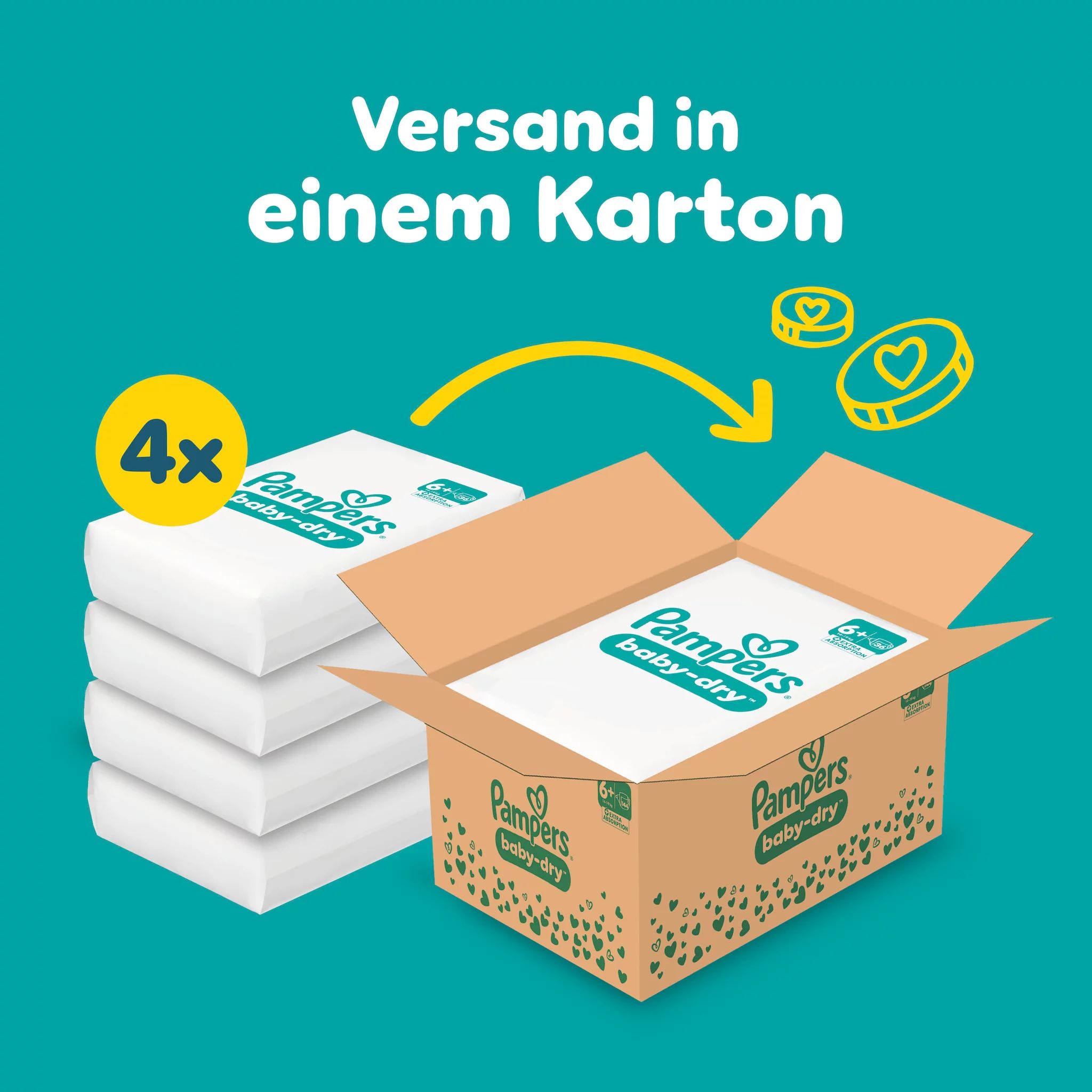 Pampers Baby Dry Gr. 6+ Extra Large 14-19kg