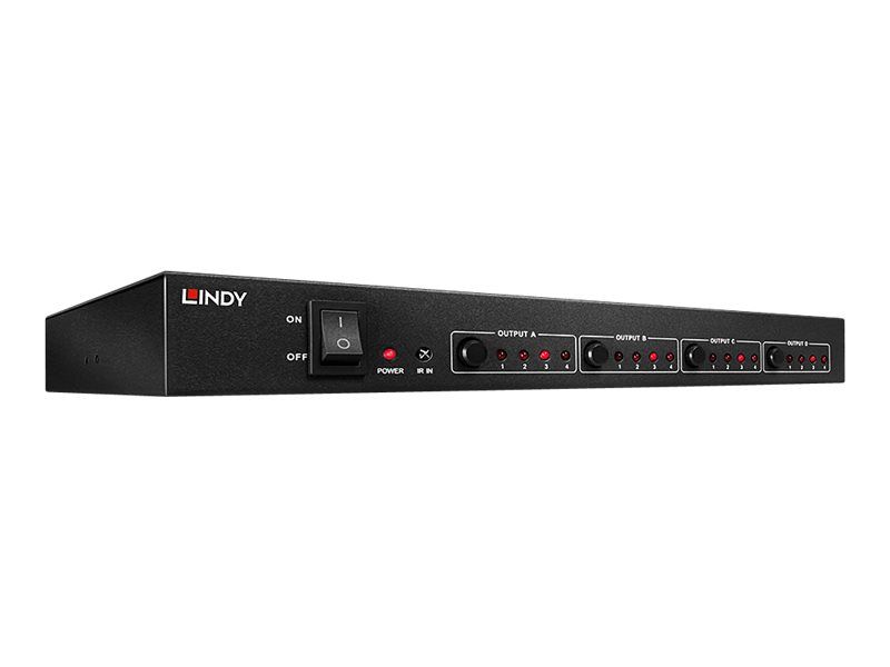Lindy HDMI 4K UHD 4x4 Matrix - Video/Audio-Schalter