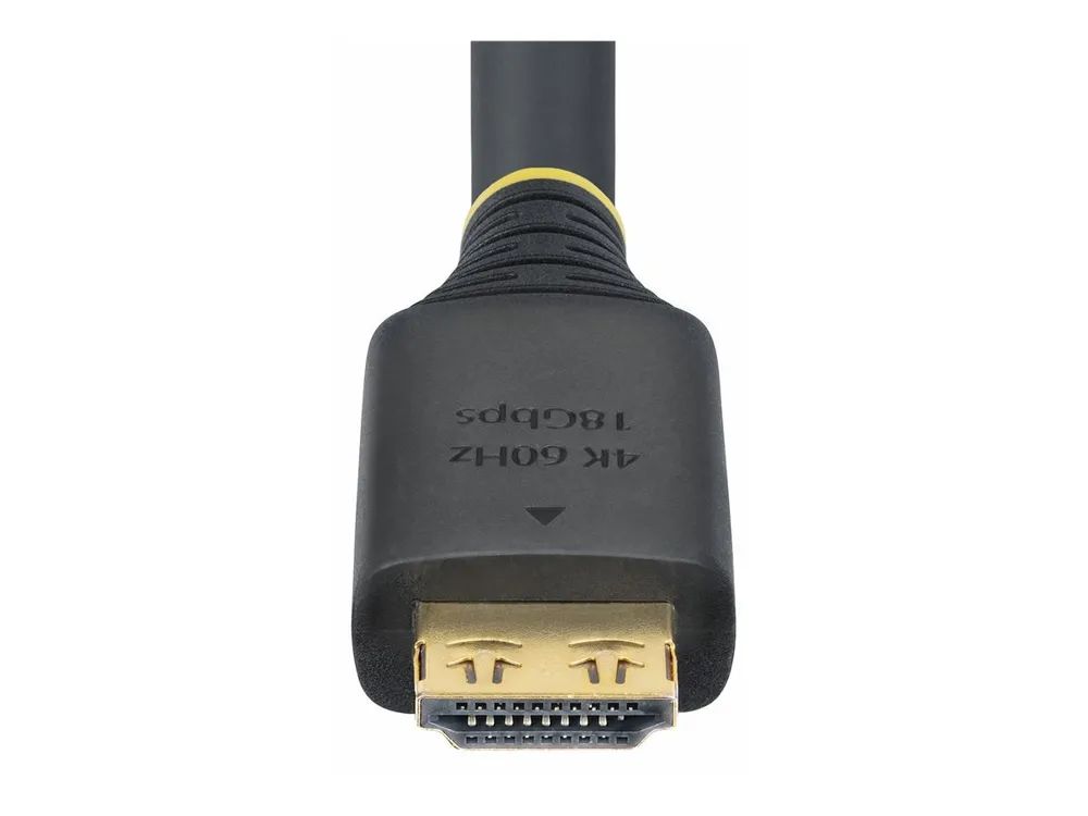 StarTech.com 20ft (6m) Active HDMI Cable w/Gripping Connectors - Highspeed - HDMI-Kabel mit Ethernet - HDMI männlich zu HDMI männlich - 6.1 m - abgeschirmt - Schwarz - halogenfrei, aktiv, Support von 4K 60 Hz, 1440 Pixel (UWQHD)
