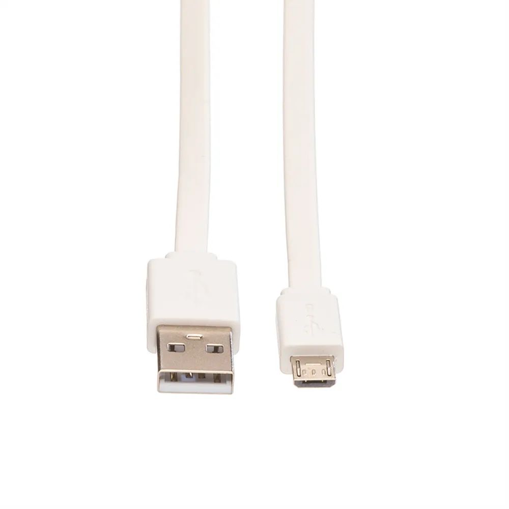 ROLINE USB 2.0 Kabel, USB A ST - Micro USB B ST, weiß, 1 m