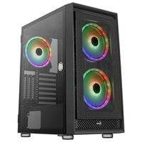 AEROCOOL ADVANCED TECHNOLOGIES AeroCool Graphite-G-BK-v3 - Mid tower - ATX - Seitenteil mit Fenster (gehärtetes Glas)