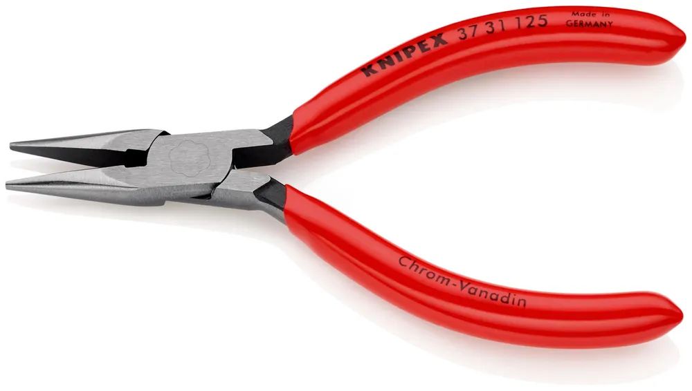 KNIPEX Greifzange für Feinmechanik mit Kunststoff überzogen schwarz atramentiert 125 mm