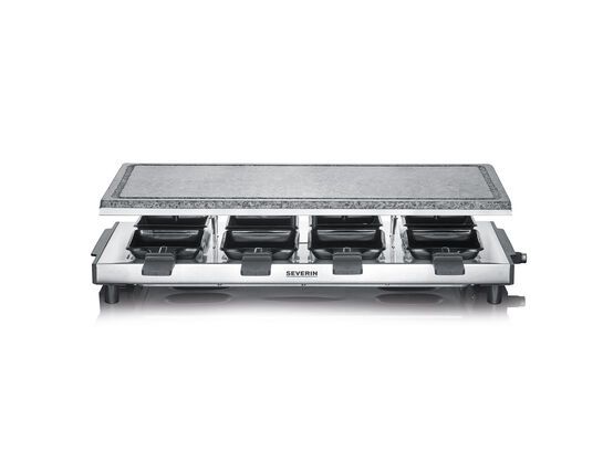 Severin RACLETTE 8PFÄNNCHEN 1400W / SEVERI RG 2374 STEINPL. SW 237400 Open-Box