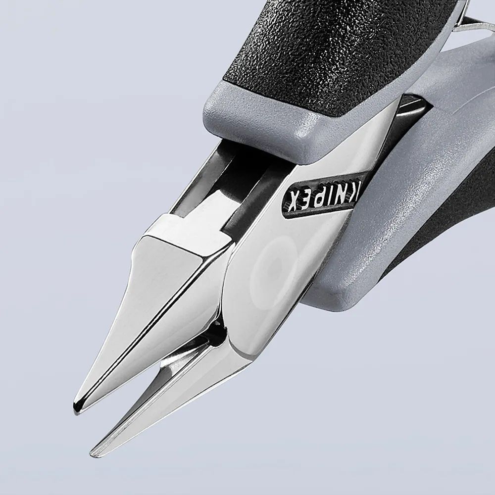 KNIPEX Elektronik-Seitenschneider ESD mit durchgestecktem Gelenk mit Mehrkomponenten-Hüllen 115 mm