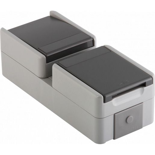 TEM STECKD+SCHALT 16A+10AX GY / TEMCAT CF17GY-U IP44 SET CF17GY-U