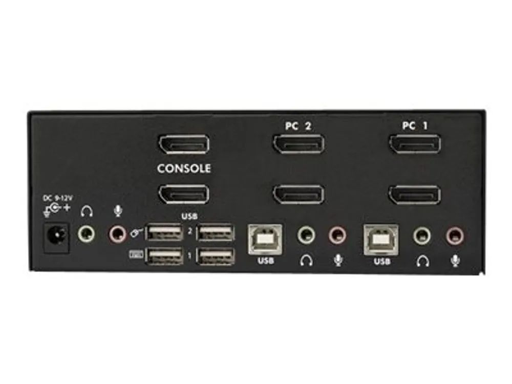 StarTech.com 2 Port DisplayPort Dual Monitor KVM Switch