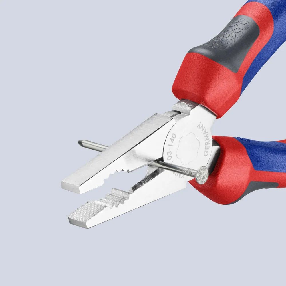 KNIPEX Kombizange mit Comfort-Griffen verchromt 140 mm