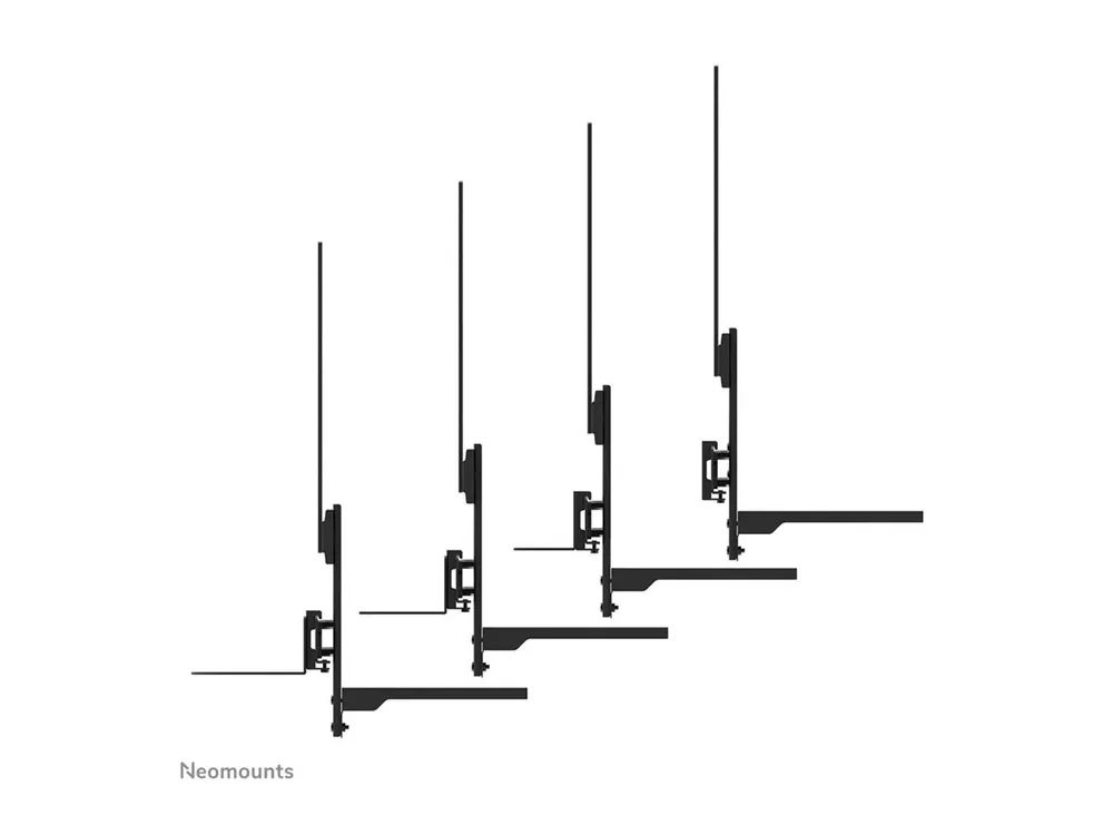 Neomounts AV60-500BL - Befestigungskit (Montageklammer, Laptop-Ablage) - für Videobar / Laptop - Universal - Schwarz - Bildschirmgröße: 109.2-279.4 cm (43"-110")