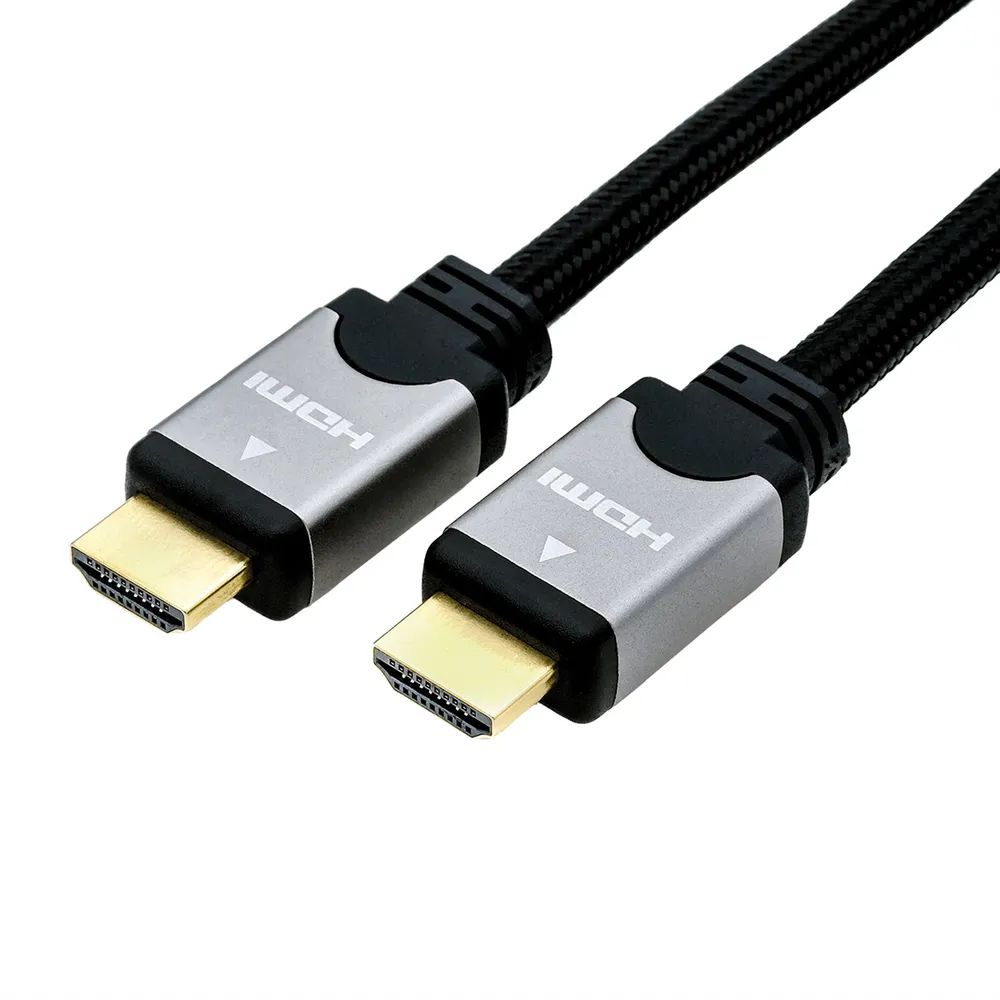 ROLINE HDMI High Speed Kabel mit Ethernet, ST-ST, schwarz / silber, 3 m
