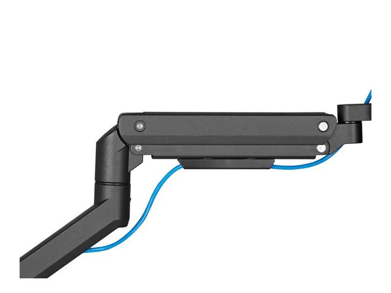 Equip Befestigungskit (Kabeldurchführungsklemme, Schrauben, Klemmhalterung, Tisch-Montagearm) - Gasfeder - für LCD-Display / Curved LCD-Display - schwerlast - Kunststoff, stainless steel, Aluminium - Schwarz - Bildschirmgröße: 43.2-124.5 cm (17"-49")
