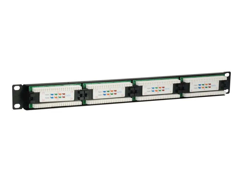 Equip Pro - Patch Panel - CAT 5e - RJ-45 X 24 - Schwarz - 1U - 48.3 cm (19")