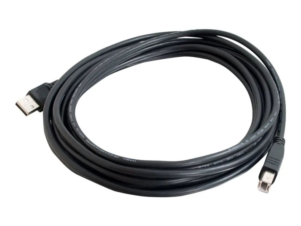 C2G 3.3ft USB A to USB B Cable - USB A to B Cable - USB 2.0 - Black - M/M - USB-Kabel - USB (M)