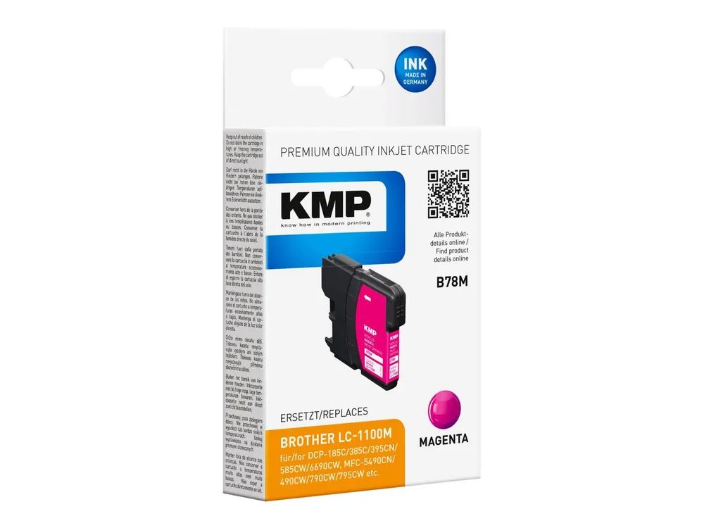 KMP B78M - 5.1 ml - Magenta - kompatibel - Tintenpatrone (Alternative zu: Brother LC1100M)