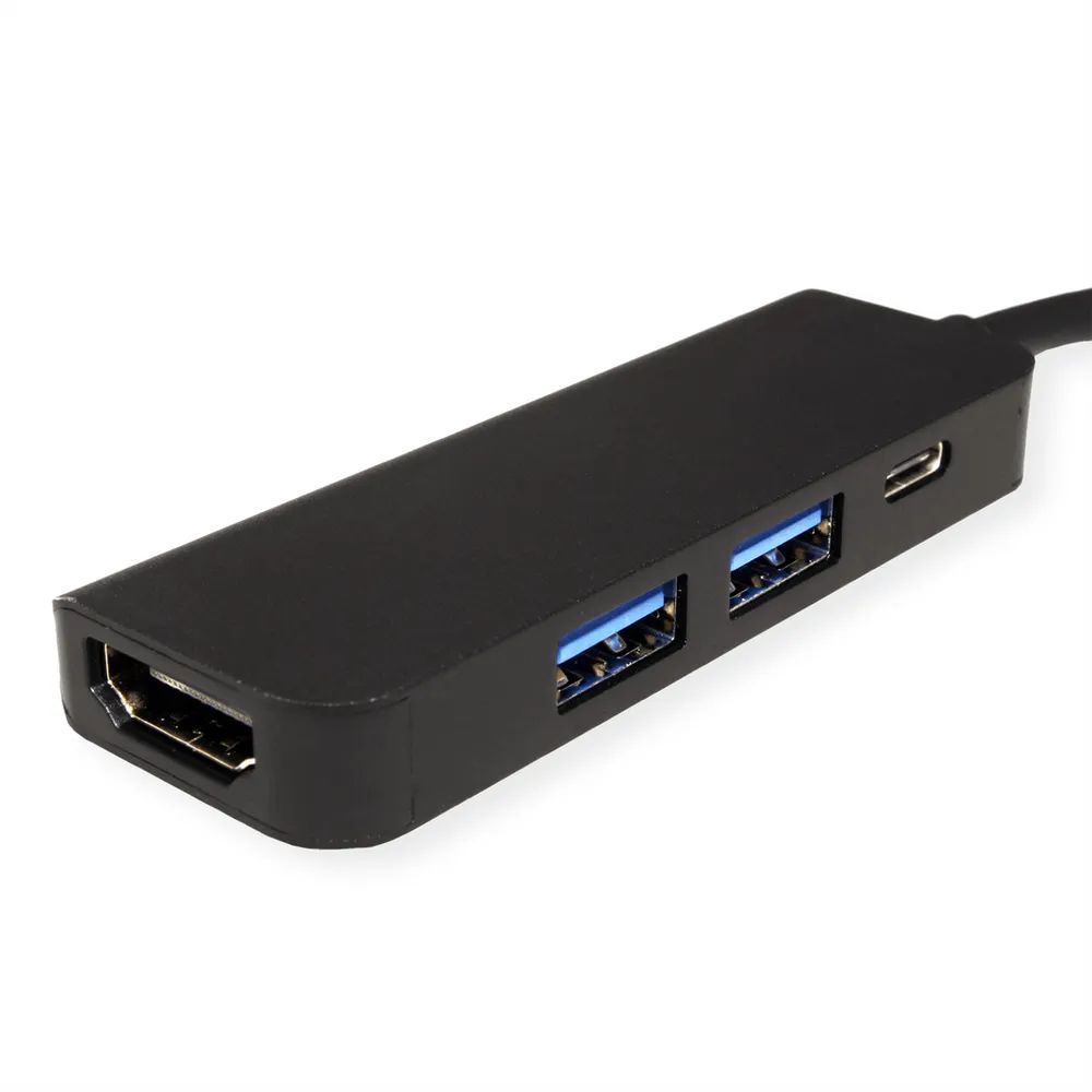 VALUE USB Typ C Dockingstation, HDMI 4K, 2x USB Typ A + Typ C PD