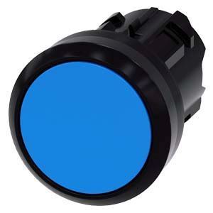 SIEMENS EP Drucktaster 22mm Kunststoff schwarz, Druckknopf blau