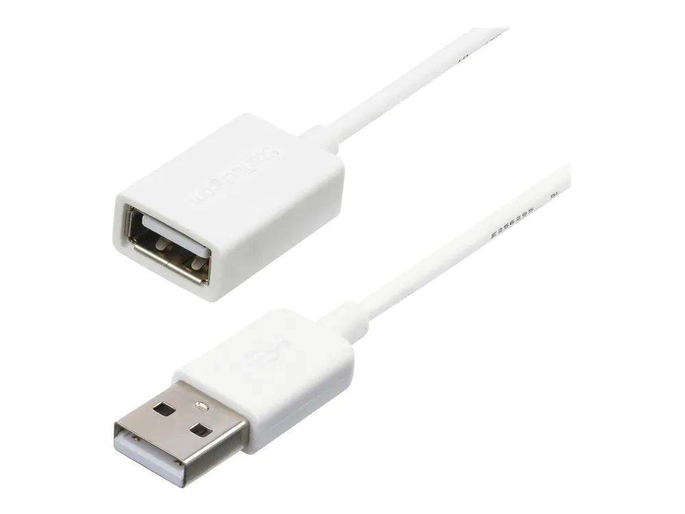 StarTech.com 3m USB 2.0 Verlängerungskabel A auf A - Stecker/Buchse - Weiß - USB A (St)