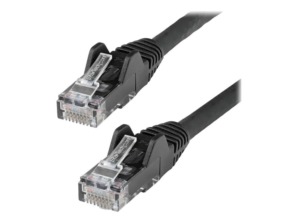 StarTech.com 10m Netzwerkkabel CAT6 - LSZH(weniger Rauch, Halogenfrei) - 10Gbit 650MHz 100W POE RJ45 U/UTP LAN-Patch Kabel - Schwarz, ETL Zertifizierung, 24AWG, Installationskabel (N6LPATCH10MBK)