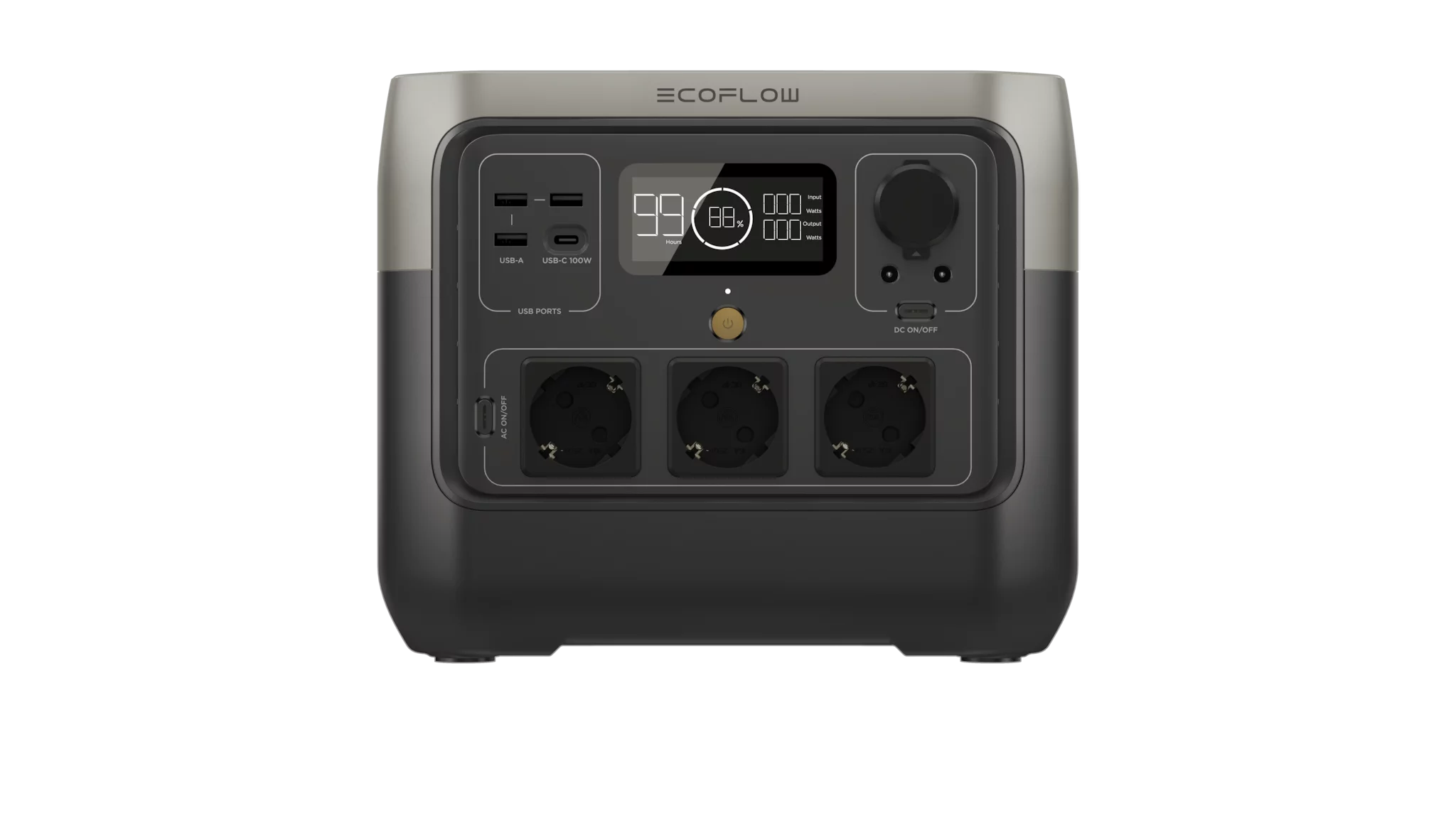 Ecoflow RIVER 2 Pro - Tragbares kraftwerk - AC 220-240/ DC 11-50/12/24 V
