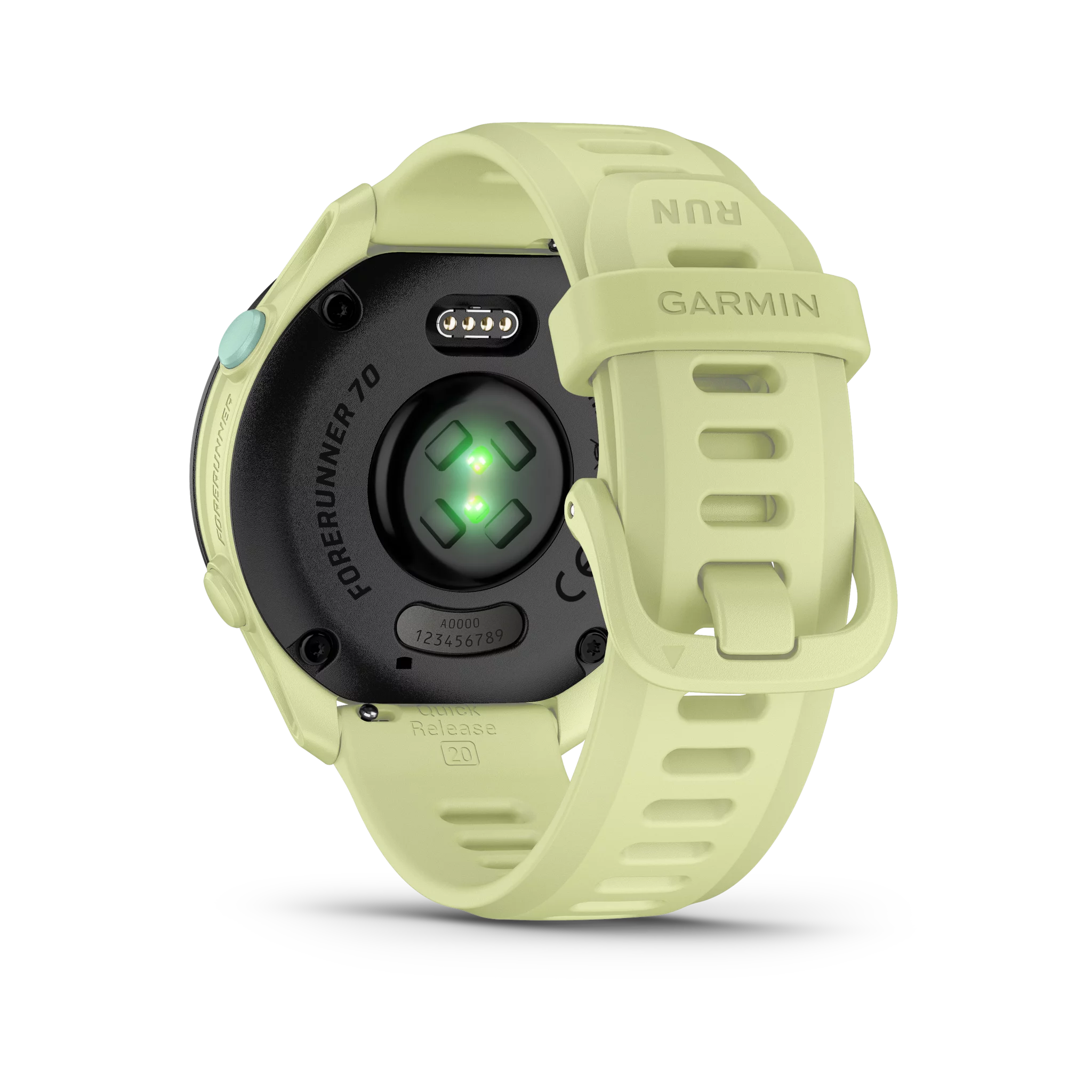 Garmin Forerunner 70 Zitrone/Schwarz mit Schnellwechsel-Silikon-Armband