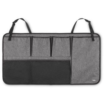 Hama Auto Kofferraum-Organizer für Rückwand, Schwarz/Grau